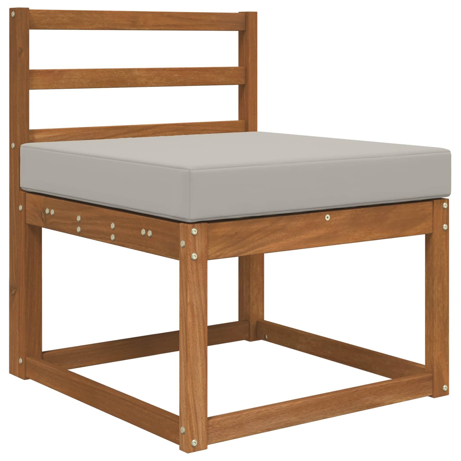 vidaXL Cojín para sofá de Exterior Gris 60 x 60 x 8 cm Poliéster, Cojín Sofá Moderno Exterior, Espuma Resistente, Poliéster Que No Se Desvanece, Asiento Decorativo para el Hogar