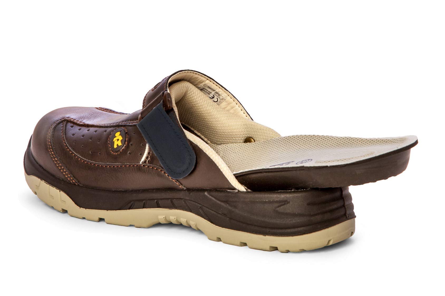 EuroRoutier Trendy Brown Sabots Chaussures de sécurité Femme SB