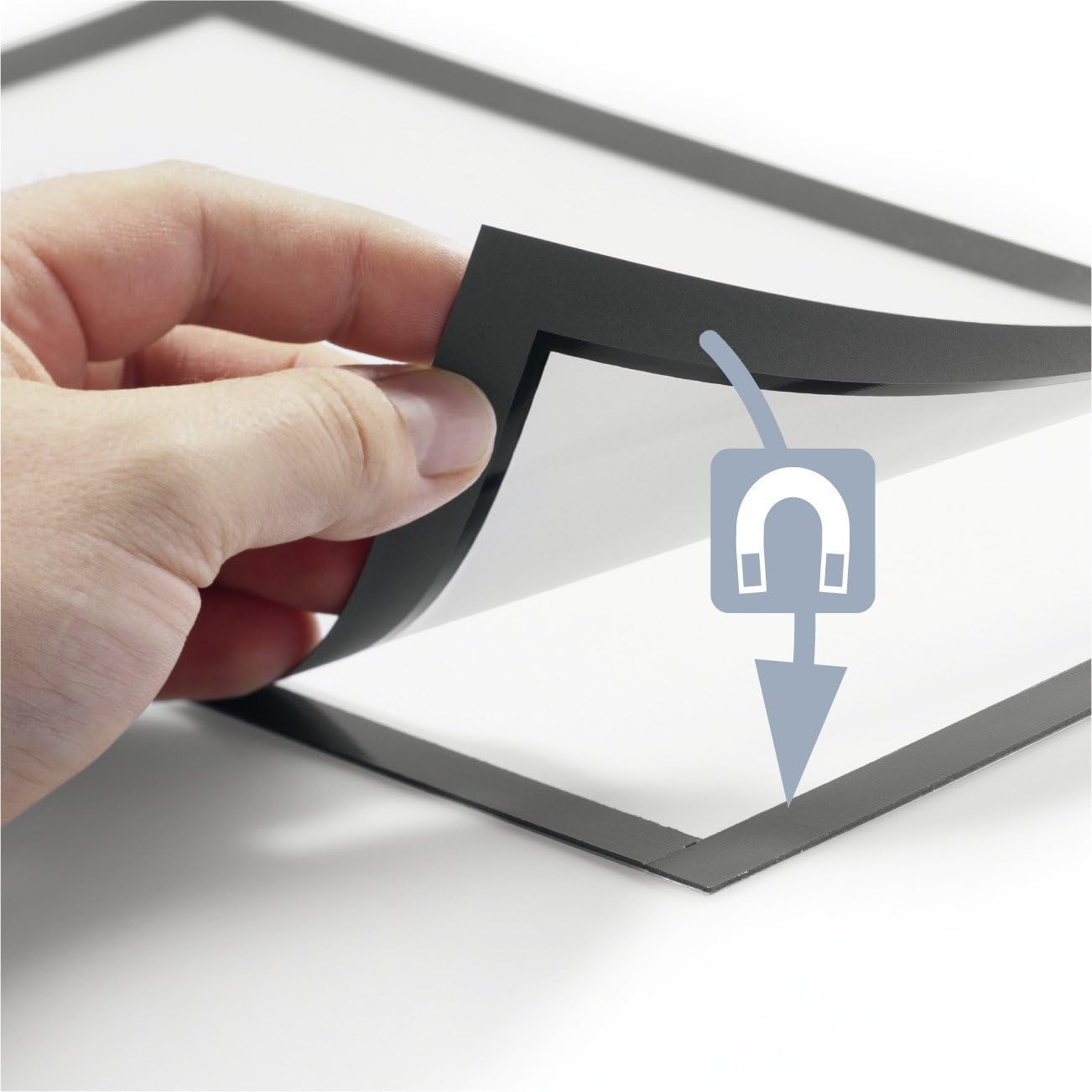 Durable Duraframe 488123 Magnetic Frame A5 236 x 174 mm - Silver (Pack of 10);Duraframe