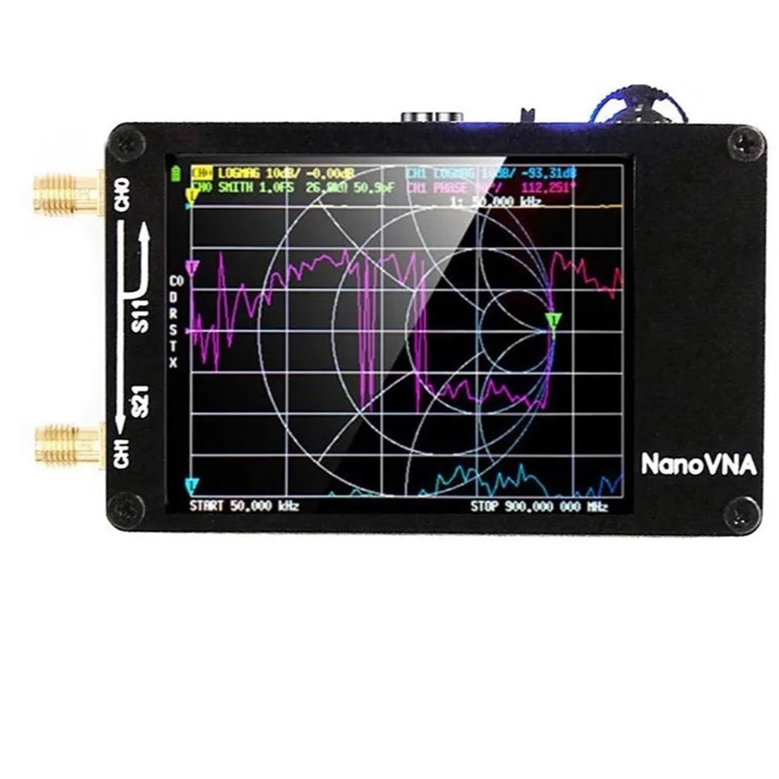 Netzwerkanalysator, Vektor-Netzwerk-Antennenanalysator NanoVNA-H 50 KHz~1,5 GHz