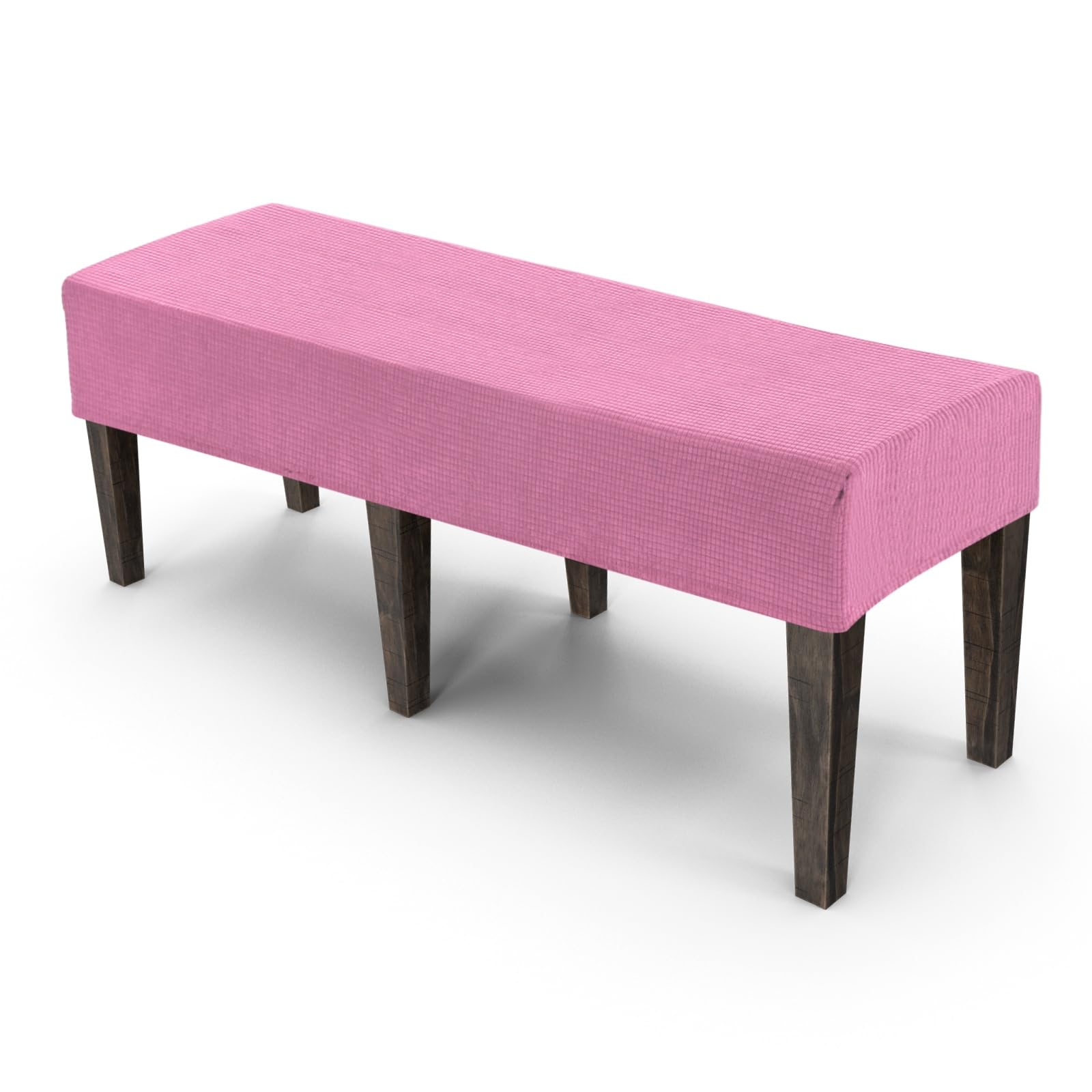 M METERXITY Jacquard Bench Slipcover, 41-51" Rectangle Solid Bench Seat Cover, Removable Washable for Banquet/Bedroom/Piano [Red Wine,