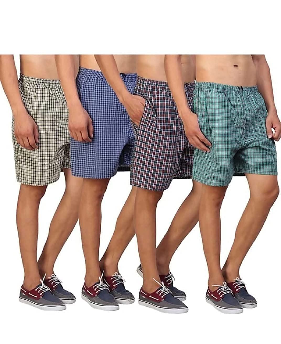 Men's Boxer Shorts Assorted (Pack of 4) (Multicolor (Assorted)