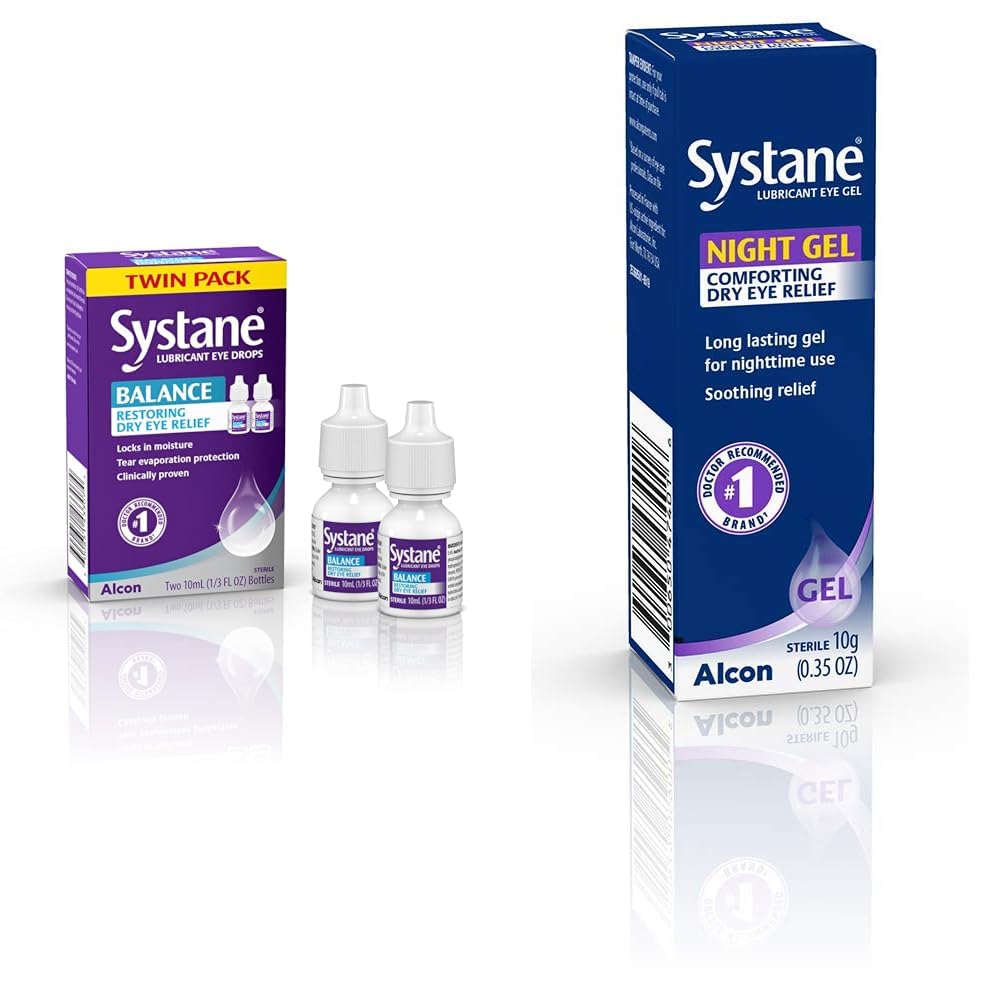 Systane Balance Lubricant Eye Drops Restorative Formula Twin Pack 0 33 Fl Oz Lubricant Eye Gel Nighttime 0