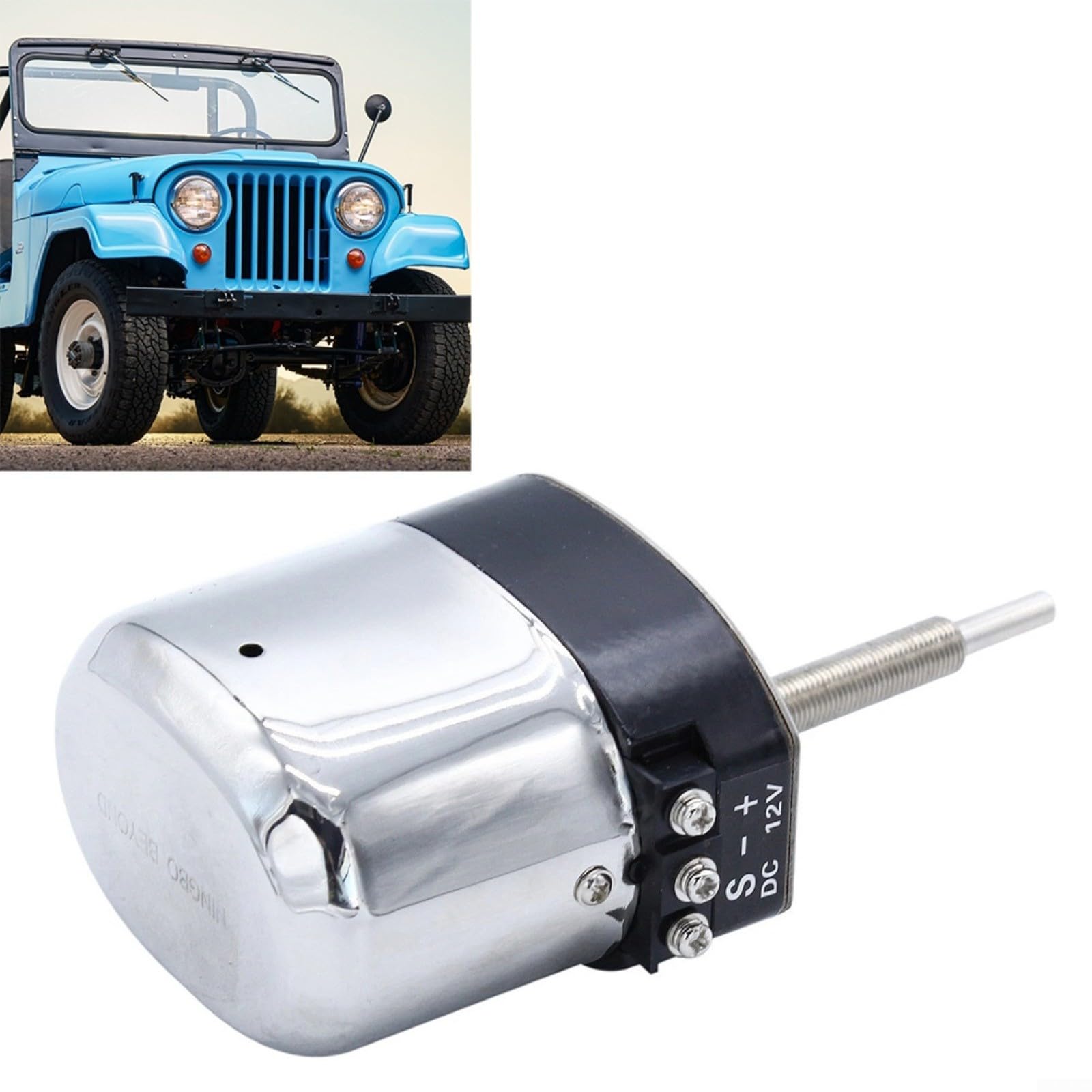 Motore tergicristallo posteriore parabrezza motore e lame di ricambio per auto d'epoca classiche Hot Rods barche ATV 558SS S6558