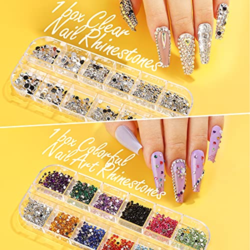Nail Art Brush, Fandamei Nail Design Tools Kit With Nail Art Brushes, Nail Dotting Tools,Fine Glitter,Nail Butterfly, Nail Heart Sequins, Foil Flakes, Nail Art Rhinestones, Nail Art Decoration Kit. #TOP4