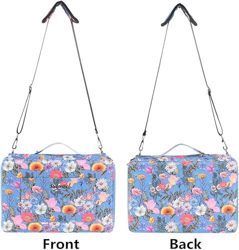 Miniatura 4 de Shulaner Estuche para lápices de colores, 128 ranuras grandes con capacidad para 384 lápices o 256 bolígrafos de gel con cierre de cremallera de 4