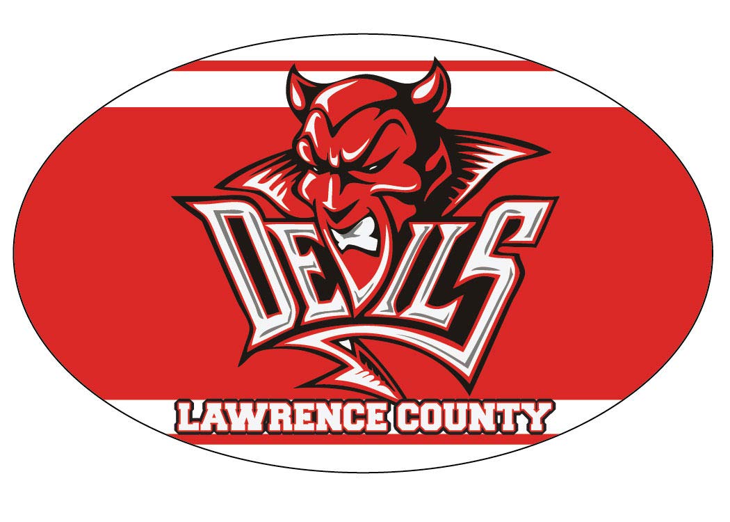 Lawrence County High School Red Devils Moulton Alabama Sports Team Oval Car Fridge Magnet