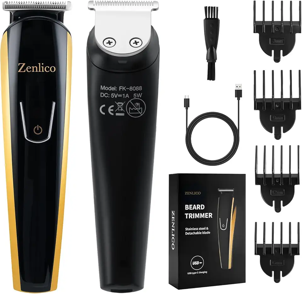 Beard Trimmer for Men, Rechargeable Men's Hair Trimmer &amp; Clippers, Electric Grooming Kit for Beard, Face, Neck, Groin &amp; Manscaping, Ideal Gift for Men