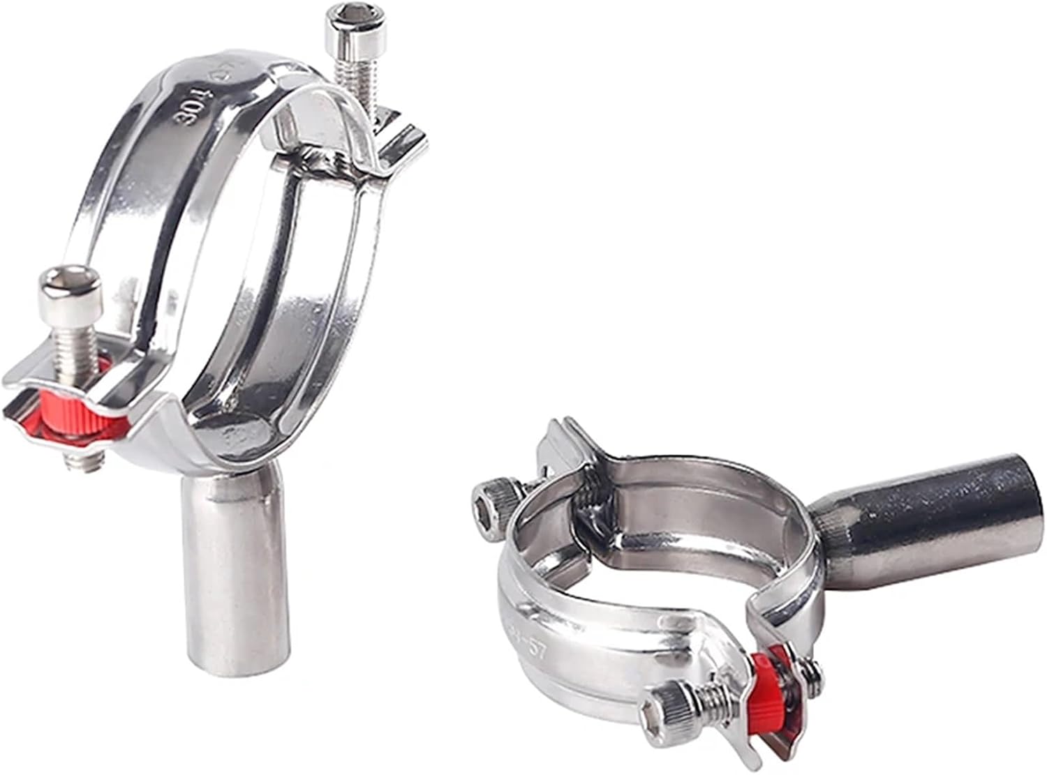 ステンレススチールパイプサポートパイプブラケットクランプ、パイプサポートリングハンガー1個、外径159mmパイプクランプ固定サポート