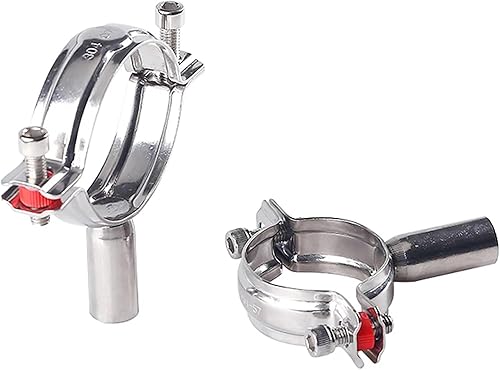 Miniatura 4 de Abrazadera de soporte de tubería de acero inoxidable, 2 piezas de soporte de tubo de anillo de suspensión, ajuste de abrazadera de tubo de