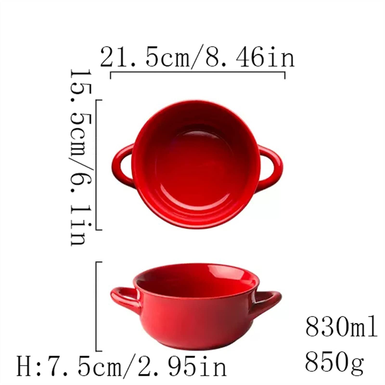 Patelnie do lasagne, Ceramiczna forma do pieczenia Double Ears, bezpieczna do piekarnika i frytkownicy powietrznej, 21,5 x 15,5 x 7,5 cm, forma do zapiekania lasagne