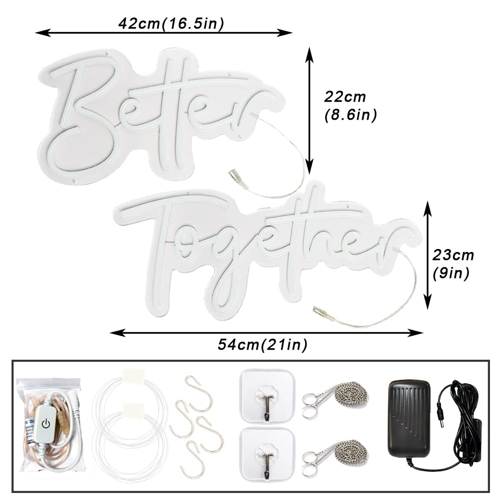 結婚式 ネオンサイン ネオンライト better together Looklight Better Together Neon Sign,Neon Light for Wall