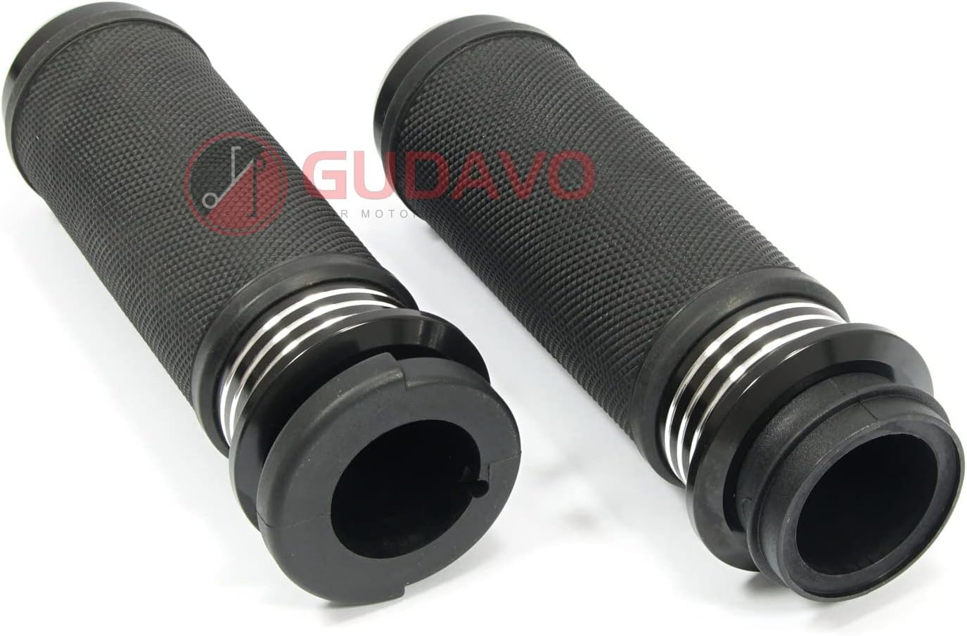 Black 1" Handlebar Grips Throttle by Wire Compatible with Harley Davidson Electra Glide Standard Ultra Limited CVO CNC Aluminium with Anti-Slip Rubber 25.4mm Grips