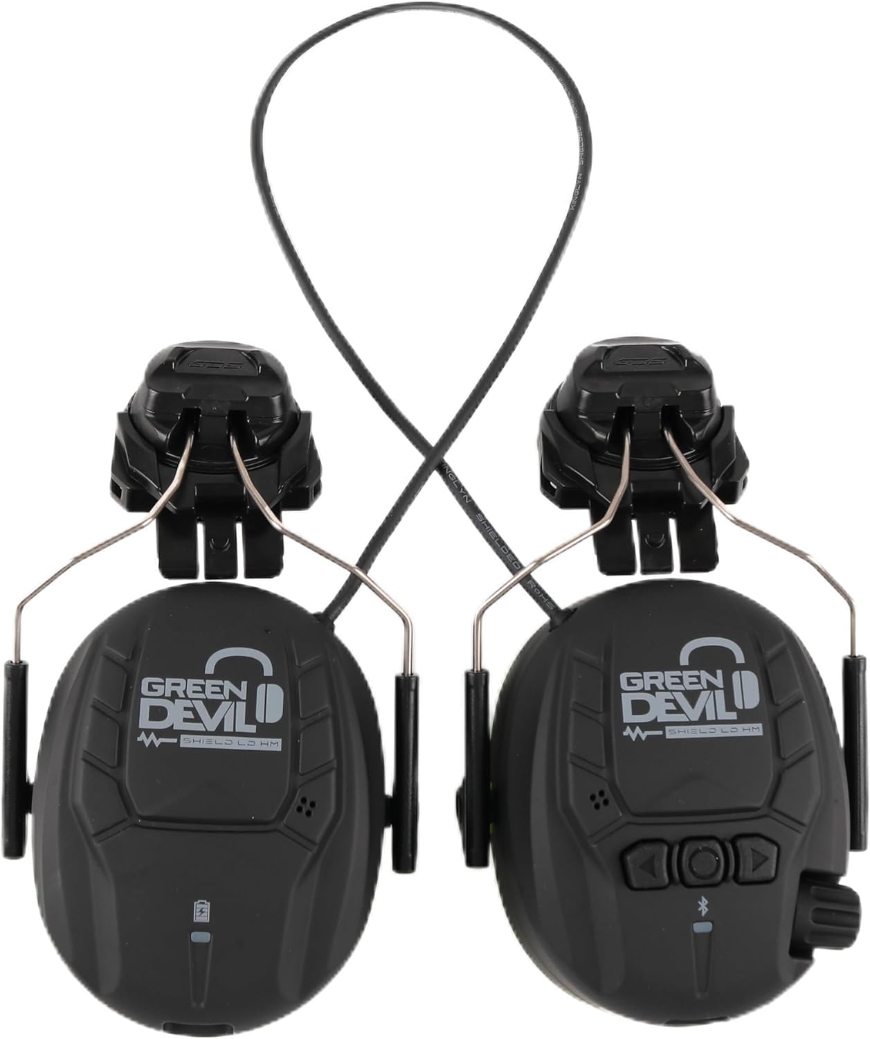 GREEN DEVIL Shield LD, protección auditiva activa con tecnología Bluetooth 5.3 y micrófono integrado compatible con EN352 SNR 32 dB para corte y ruido