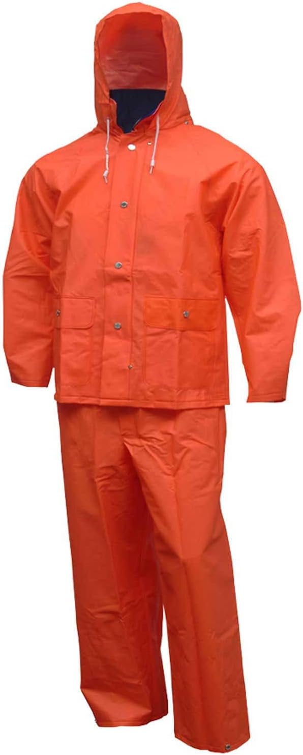 Tingley Comfort-Tuff Suit - Yellow - 2 Pc - Jacket - Storm Fly Front - Attached Hood - Fly Front Overalls - Retail Packed: Industrial & Scientific