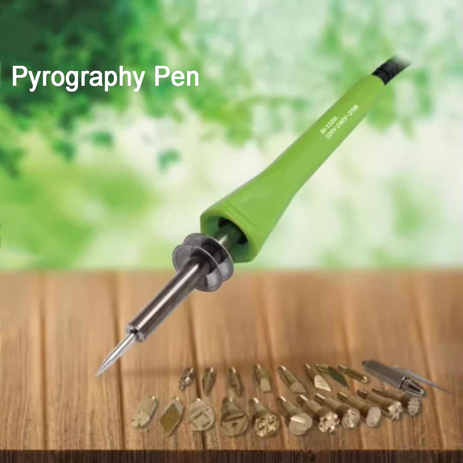 Herramienta De Pluma De Pirografía De 25 W, Kit De Quema De Madera, con 21 Puntas De Hierro, Temperatura Ajustable, Máx. 360 ℃, para Madera, Cuero, Manualidades Y Proyectos De Arte