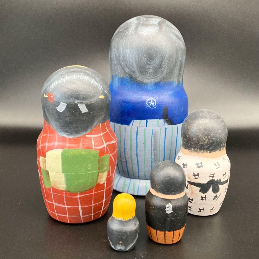 ⭐︎激レア⭐︎日本代表マトリョーシカ 白木 マトリョーシカ 11センチ 3個組 VOLGA ヴォルガ 白木