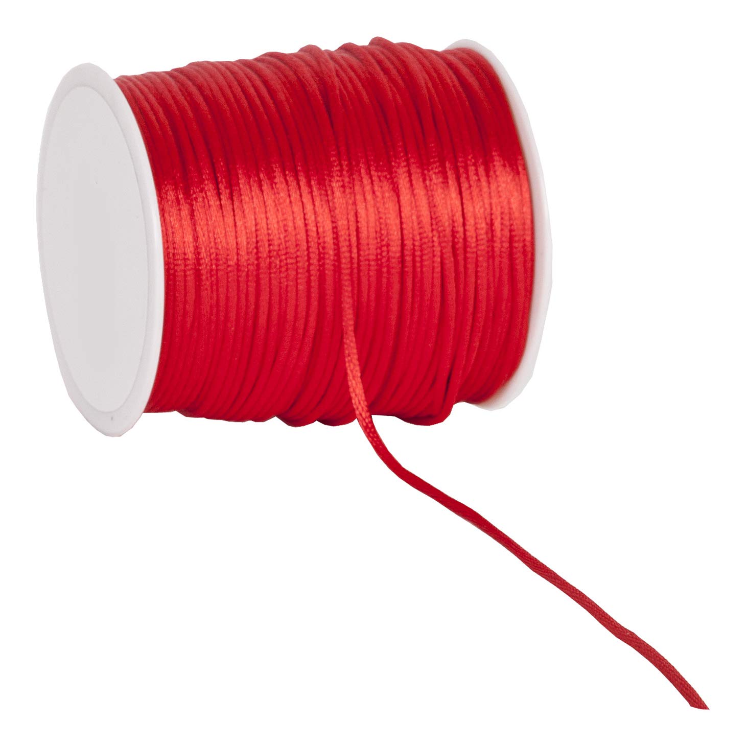 Ribbon Writer 5M X Brugundy Red Silk Rattail Cord 2Mm X 5 Metres Cut From Roll