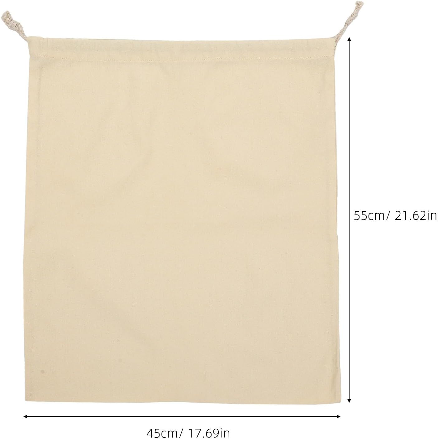 3 Pack Canvas Laundry Bags with Drawstring Closure for Storage image 2