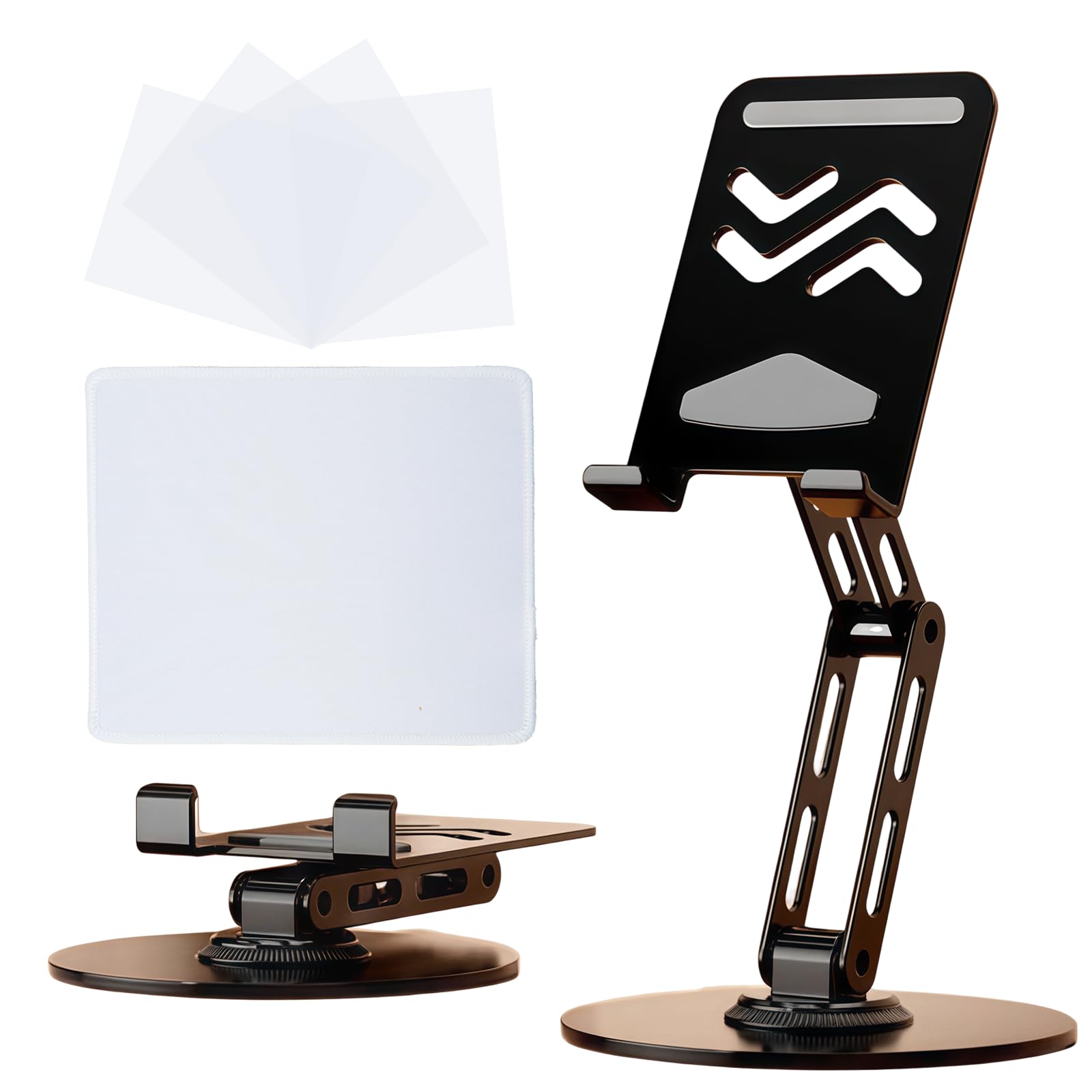 KASURE ScanBox für MTG TCG Karten,Faltbarer Sammelkarten Scanner Ständer mit verstellbarer Handy Halterung aus Carbonstahl,inkl.100 Kartenhüllen und Scan Pad,kompatibel mit ManaBox