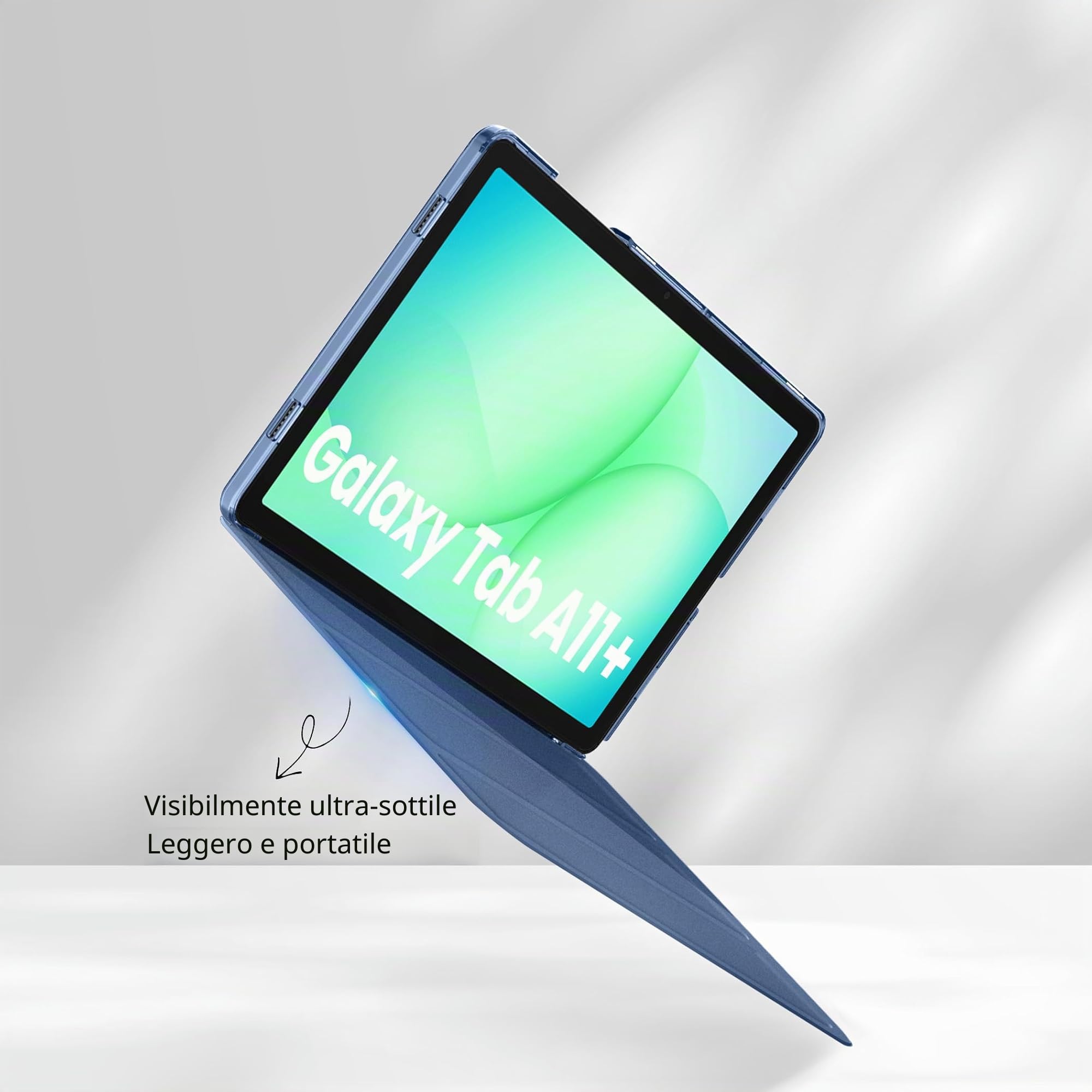 CACOE Custodia Compatibile Samsung Galaxy Tab A11+ A11 Plus A9 Plus 11 Pollici 2025/2023 Cover Posteriore Opaca Traslucida Ultra Sottile Blu