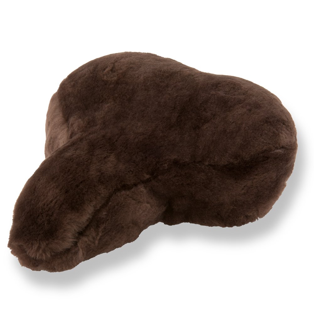Reissner Lammfelle Fahrradsattel Bezug Fahrradsattelüberzug aus Merino Lammfell FSB-A-1 Dunkelbraun Mocca 30x20cm