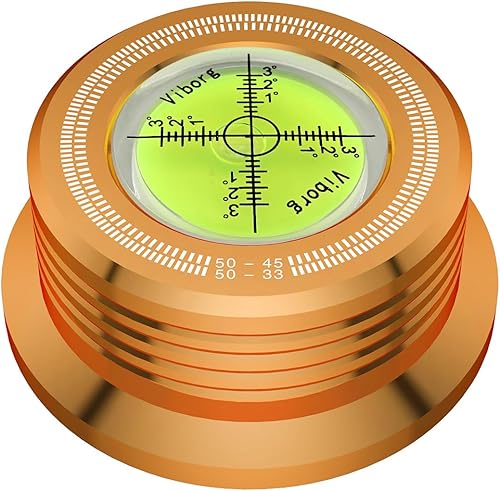 Miniatura 10 de Viborg LP528B Estabilizador de Disco de Registro Phono LP, Nivel de Tocadiscos 50Hz, Negro, 280G (9.9 OZ) Pinza de Vinilo HiFi 3 en 1 con Velocidad