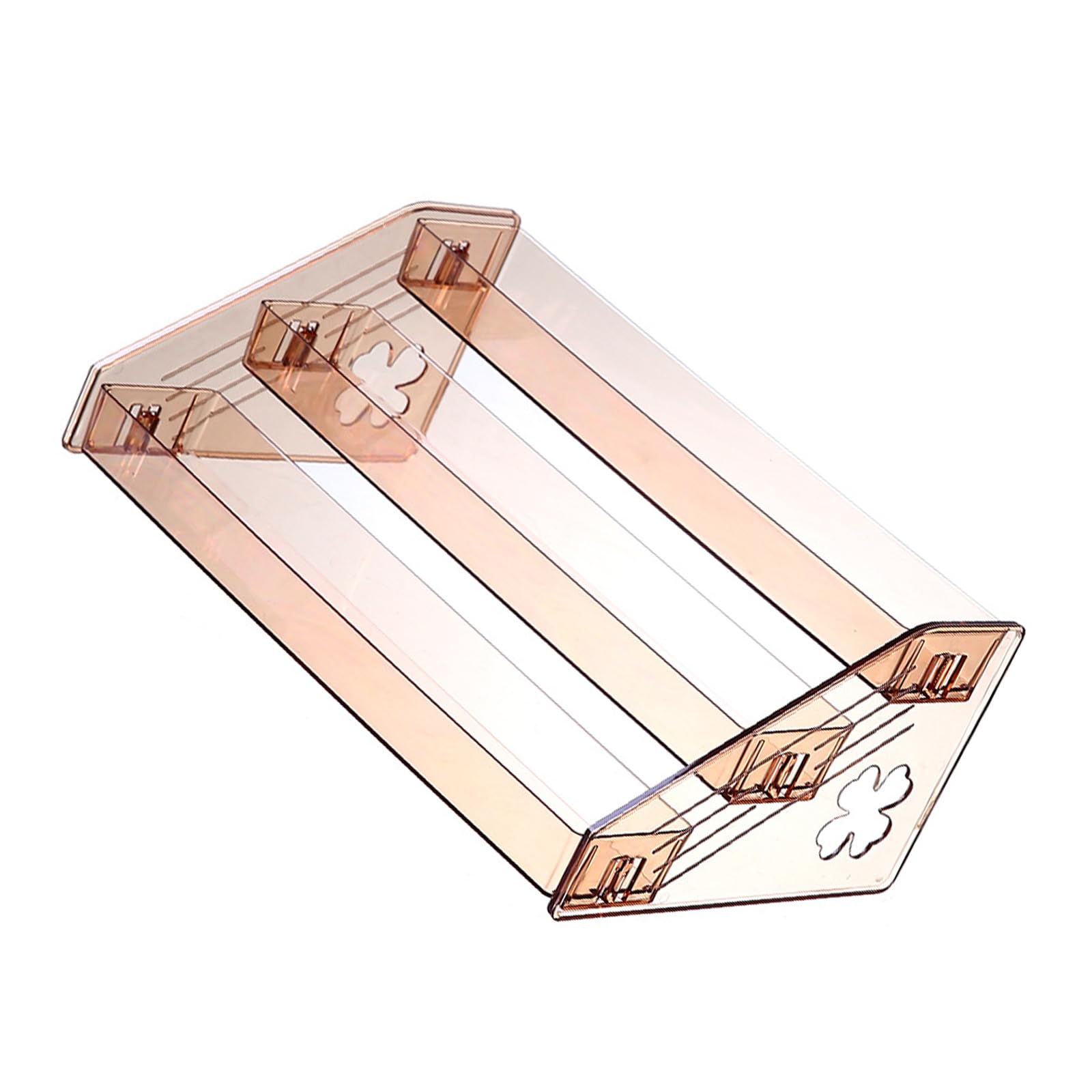 Msioytog Step Storage Rack Desk Stationery Organiser Clear View Organization Stand Space Saving Cosmetics Shelf Step Rack