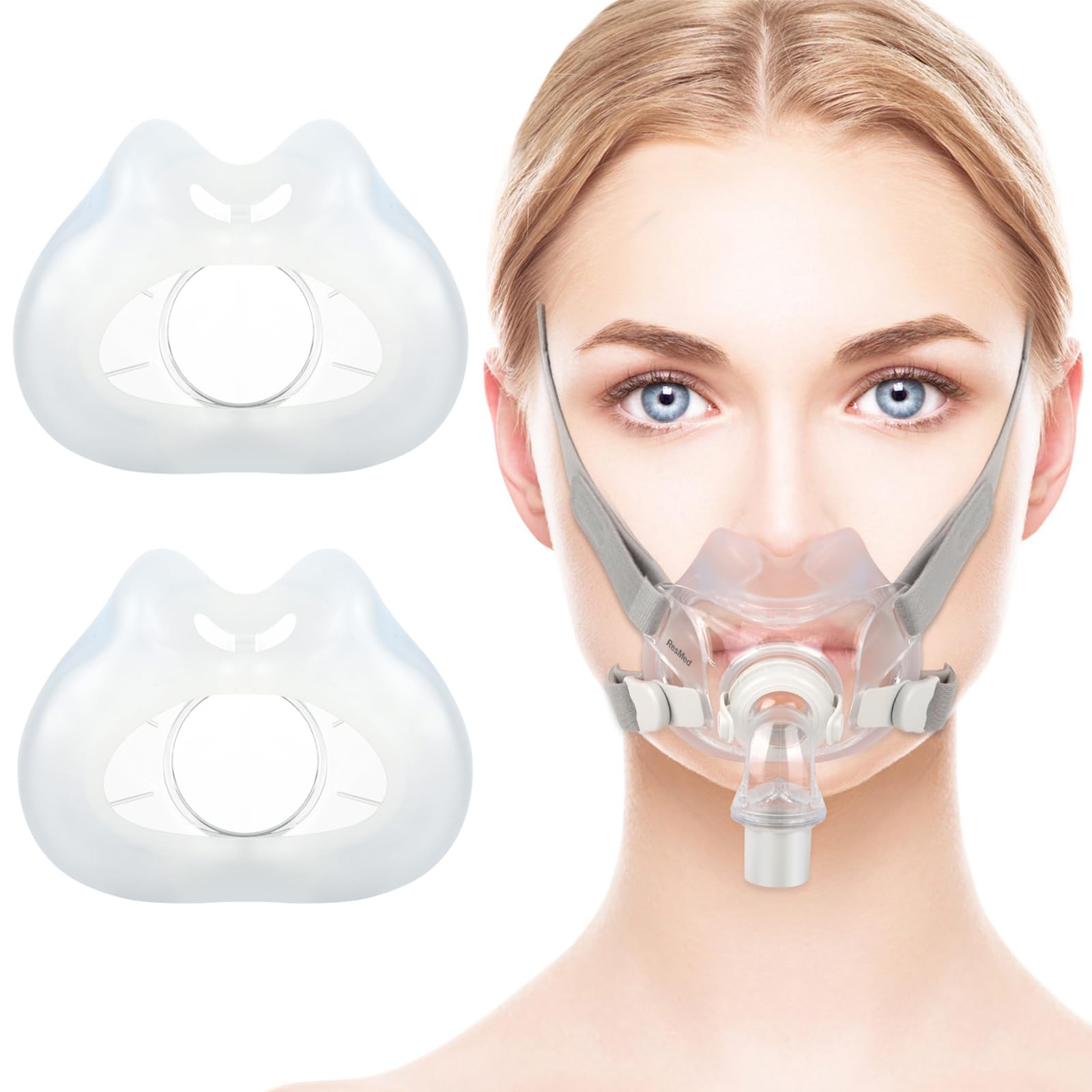 YONCOZY Replacement Cushions for AirFit F30 (Pack of 2) - Replacement Mask Cushions Compatible with Original F30 Frame, Reliable Seal & Perfect Fit(Medium)