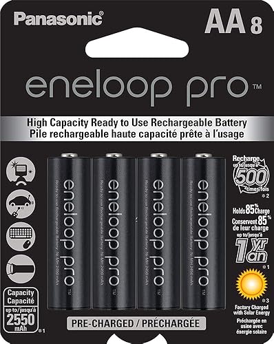 Miniatura 10 de Panasonic Eneloop Nuevas baterías Pro AA de alta capacidad Ni-MH pre recargables Pro AA 8-unidades Funciona hasta -4f