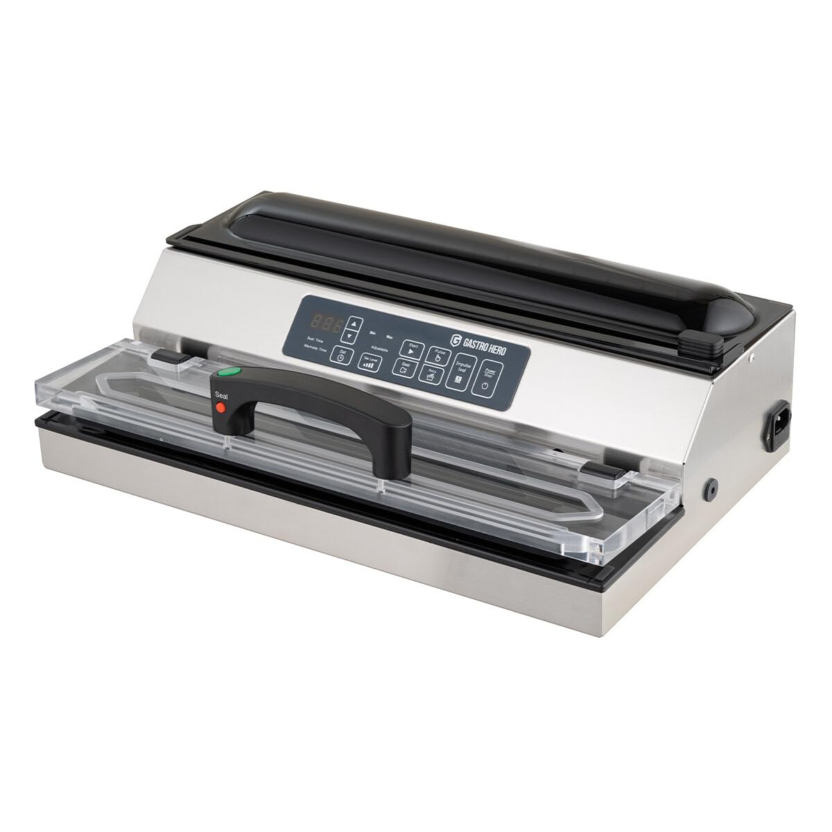 GastroHero BVM016DP Beutel-Vakuumiergerät 16 l/min 400 mm Schweißnaht Edelstahl Tischgerät Gastronomie
