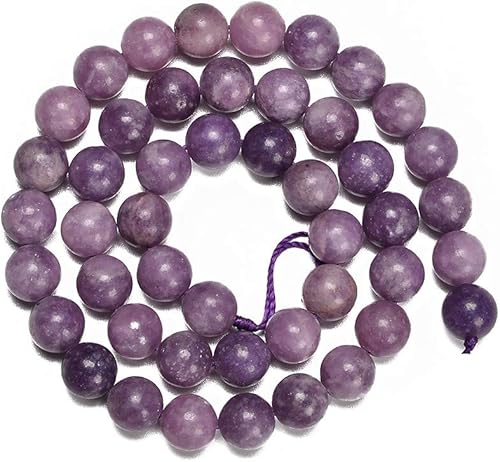 Miniatura 4 de Lepidolita natural de 0.315 pulgadas (0.315 in), piedra de energía de curación, piedras preciosas naturales sueltas para fabricación de joyas