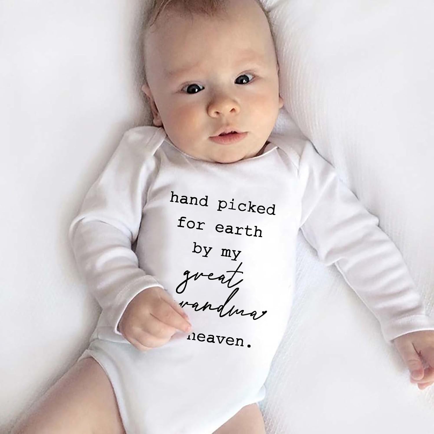 listery Hand Picked For Earth By My Great Grandma Bodysuit New Boys Baby Girls By My Great Grandma Newborn