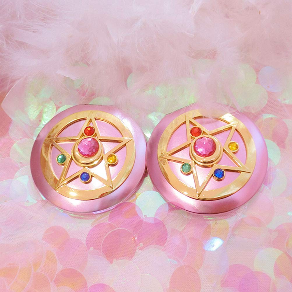 Sailor Moon Portable Crystal Star - Espejo de Maquillaje, Espejo Doble Plegable