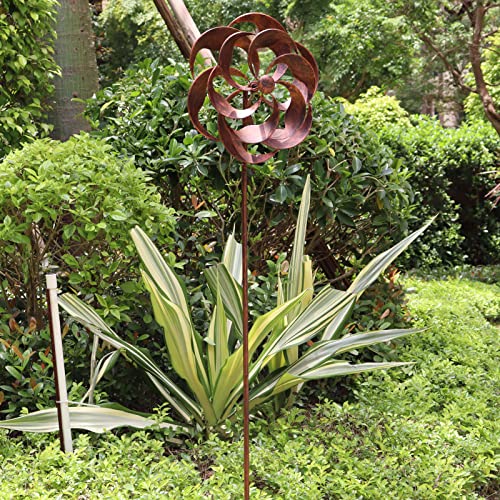 Lerfugi 21998 360 Degrees Metal Swivel Classical Wind Spinner Willow Leaves thumb #5