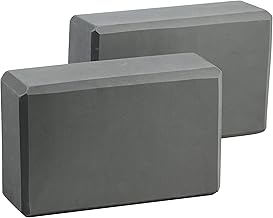 EXERZ Yoga Blocks 2pcs Gym Bricks -Comfortable Fitness Yoga Bricks, Anti-Slip, Lightweight and Travel Friendly Pilates Practice