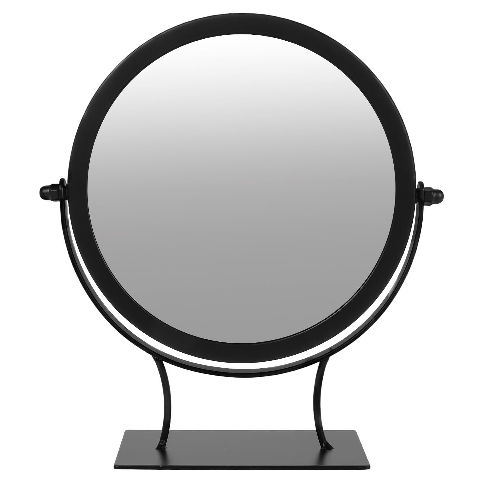Miroir de Maquillage de Bureau Stable Cadre Noir Anti-Vibration