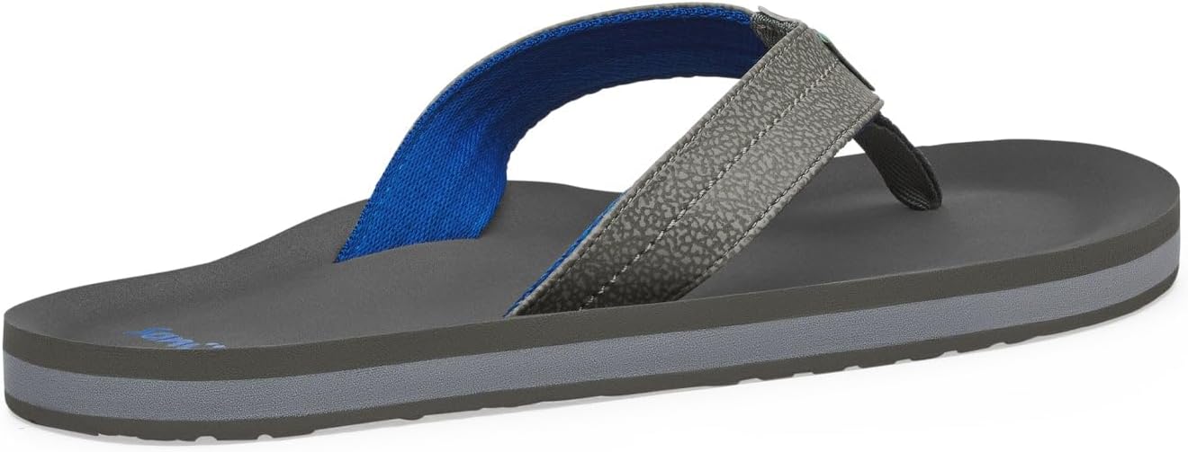 Sanuk Men's Burm Flip Flop, Grey/Light Grey, 7 M US - Image 4
