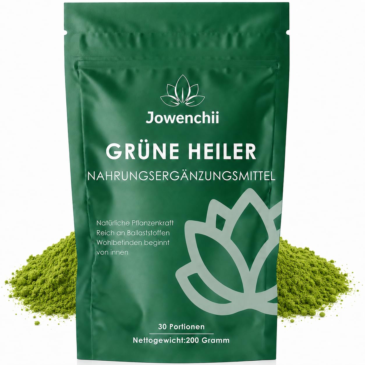 Grüne Entgiftungspulver, 200g Superfood Helfer Pulver