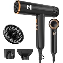 Nicebay 1600W High-Speed Hair Dryer with Diffuser & Curler for Women