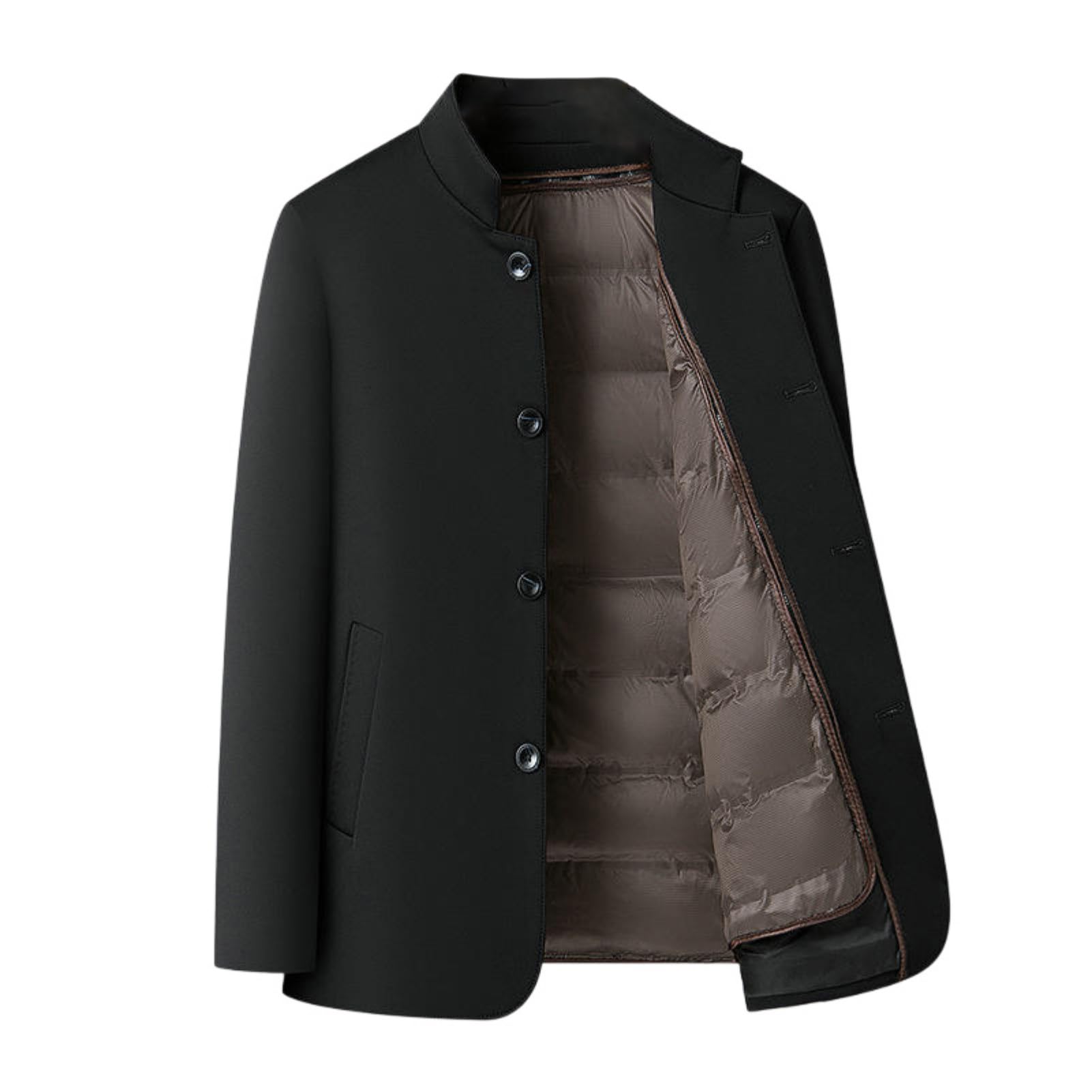 Chaqueta de plumón de alta densidad para hombre con acabados de invierno 7