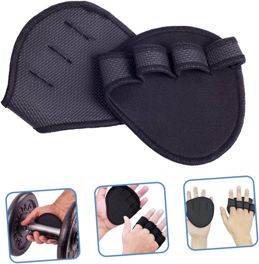 Non-Slip Palm Protector Lifting Gloves Pair Breathable Fitness Palm Pads for Men Gym Weightlifting Cycling Outdoor Sports 4.72X4.33In
