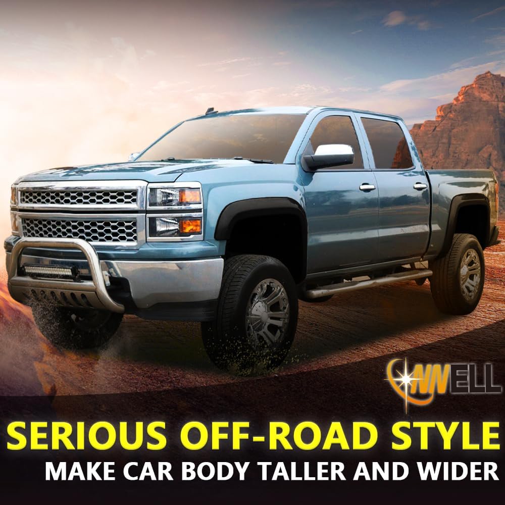 CNNELL Fender Flare Compatible with Toyota RAV4 2019-2021 Front Wheel Black Fender Molding Trim Textured Front Left Driver Side