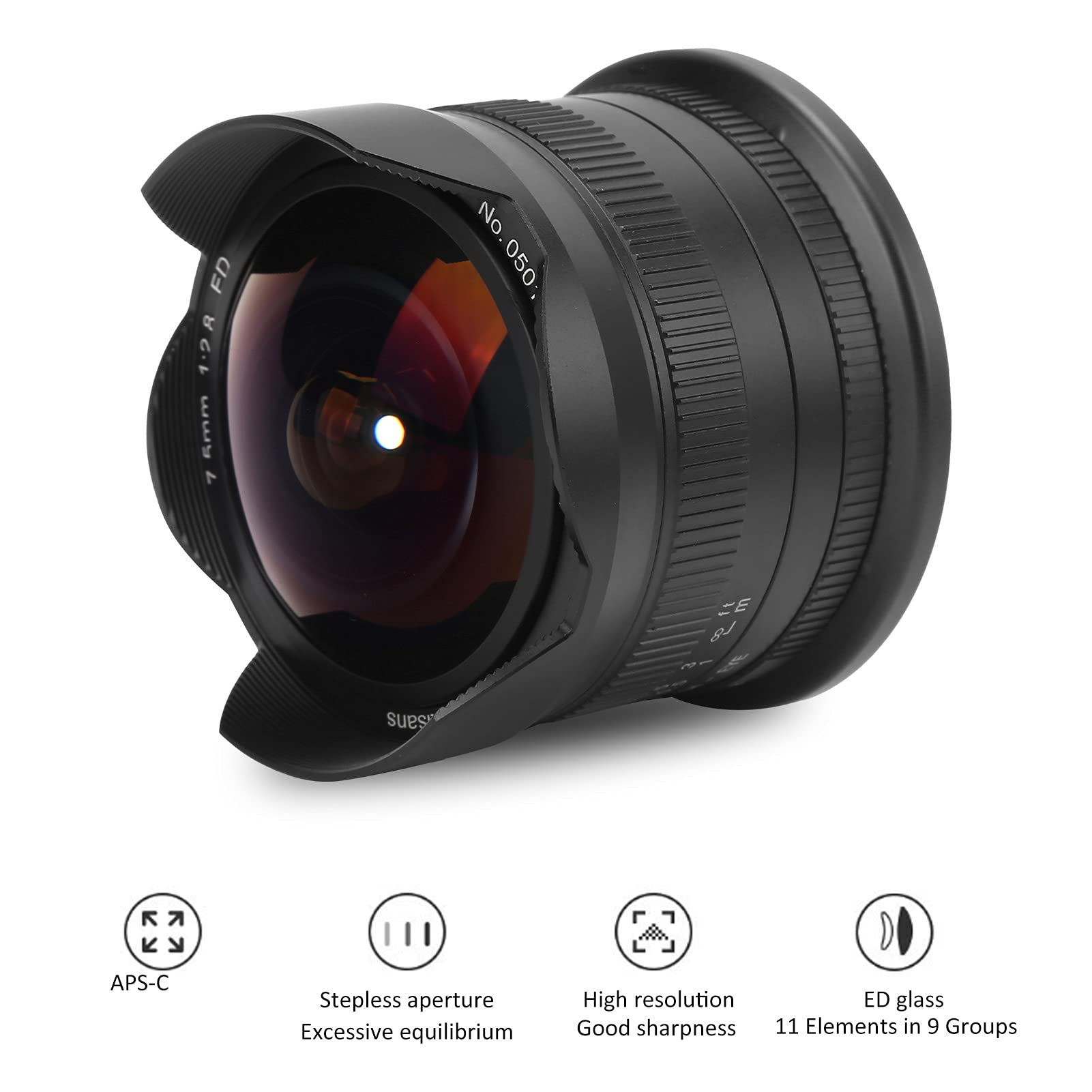 Objetivo Nikon 8mm F/3,5 Ultra Lente Ojo De Pez Gran Angular Para