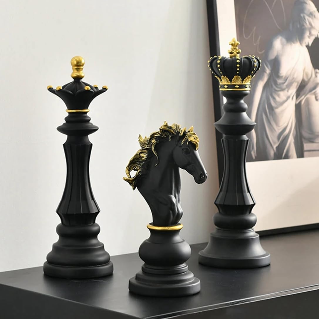 トップス SAPEur Chess Head-Year Of The Horse L Amazon.com: HUWKMEZ Resin Chess Pieces Board Games Accessories