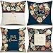 Lyneun Świąteczna poszewka na poduszkę, nadruk poliester len poszewka na poduszkę poszewka na poduszkę kanapę pokrowce na sofę salon łóżko kanapa samochód wesołych świąt dekoracje kwadratowa poszewka na poduszkę 45 x 45 cm