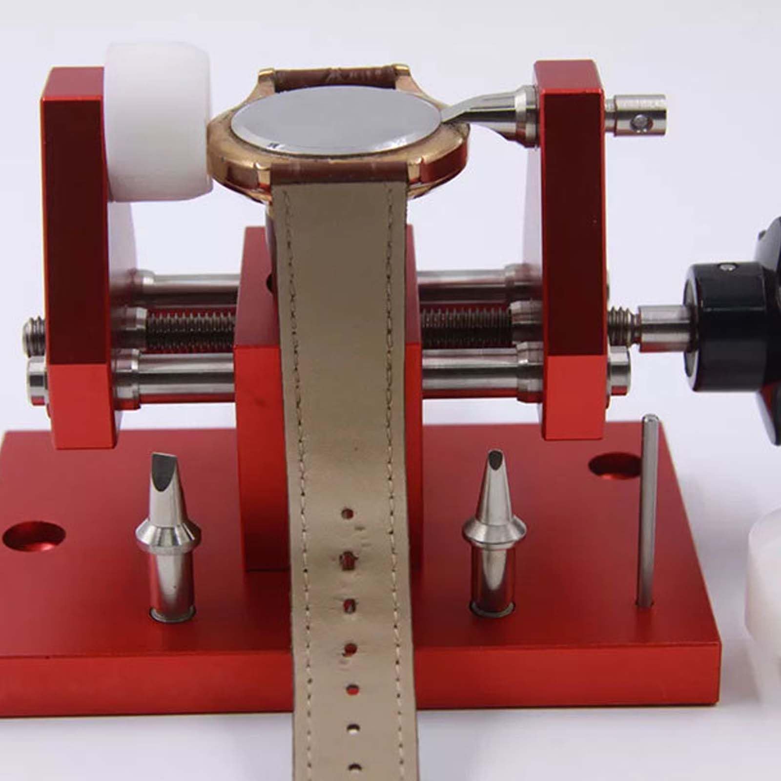 Herramienta para Abrir la Parte Trasera de Relojes Utilizada para retirar la Tapa Trasera de Relojes asegurada de Manera Firme. Cuenta con Abrazaderas Dobles Ajustables