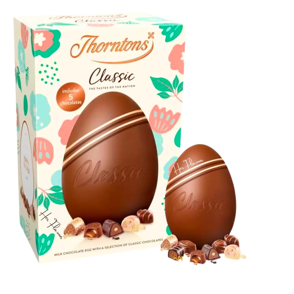 Her Flavour Thorntons Chocolates Classic Milk Easter Egg Gift Set Chocolate Gifts Gifts For Women Men Kids Thank You Chocolate Gifts Suitable for vegetarians 150g