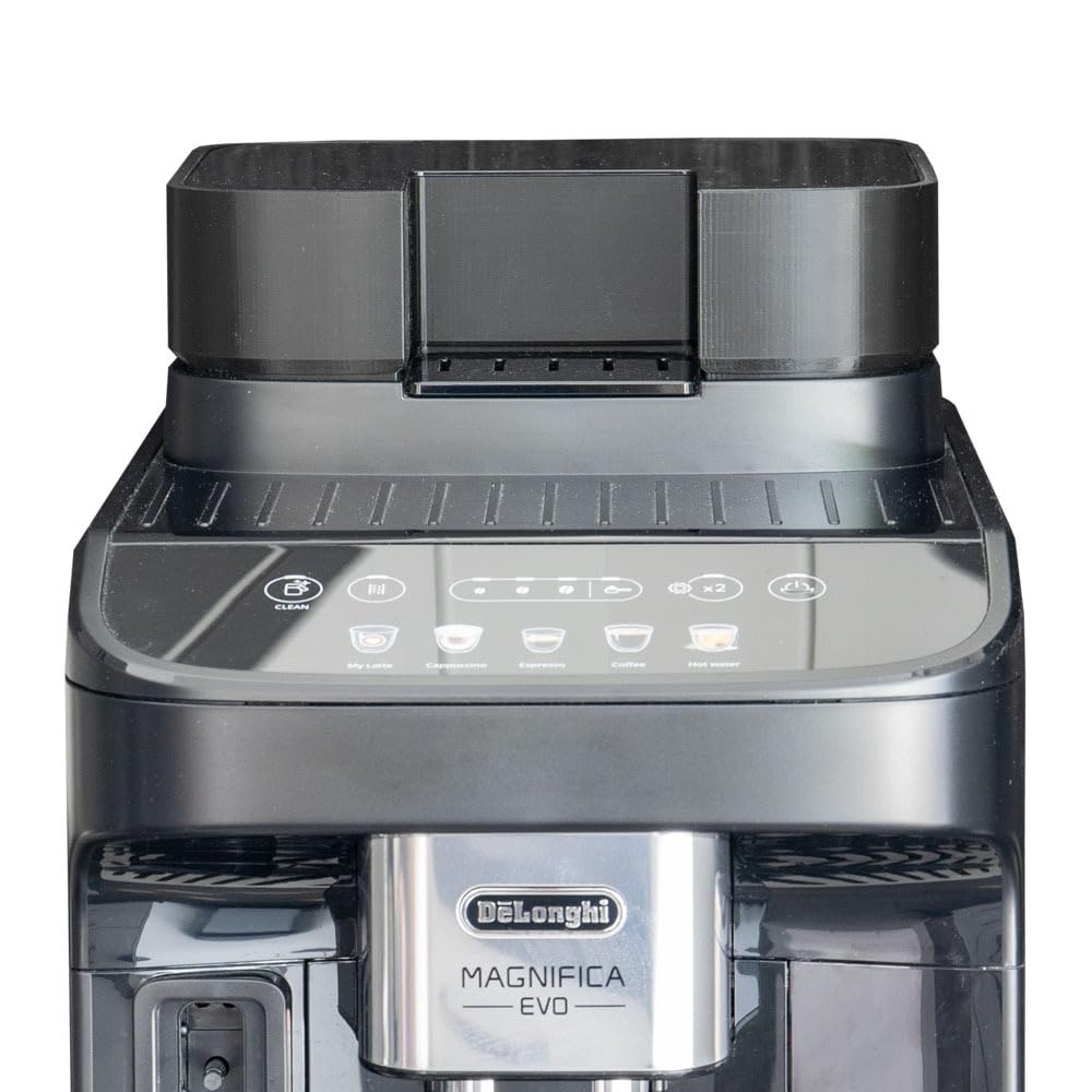 Kaffeebohnen Erweiterung passend für De´Longhi Kaffeemaschinen der EVO und EVO NEXT - Serie, Fach/Vergrößerung/Erhöhung für Kaffeebohnen Bohnenbehälter, Zubehör Kaffeemaschine (10cm)