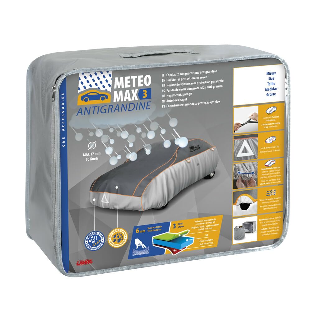 Lampa 20553 Meteo-Max 3, copriauto antigrandine - AG-4 - cm 160x180x450